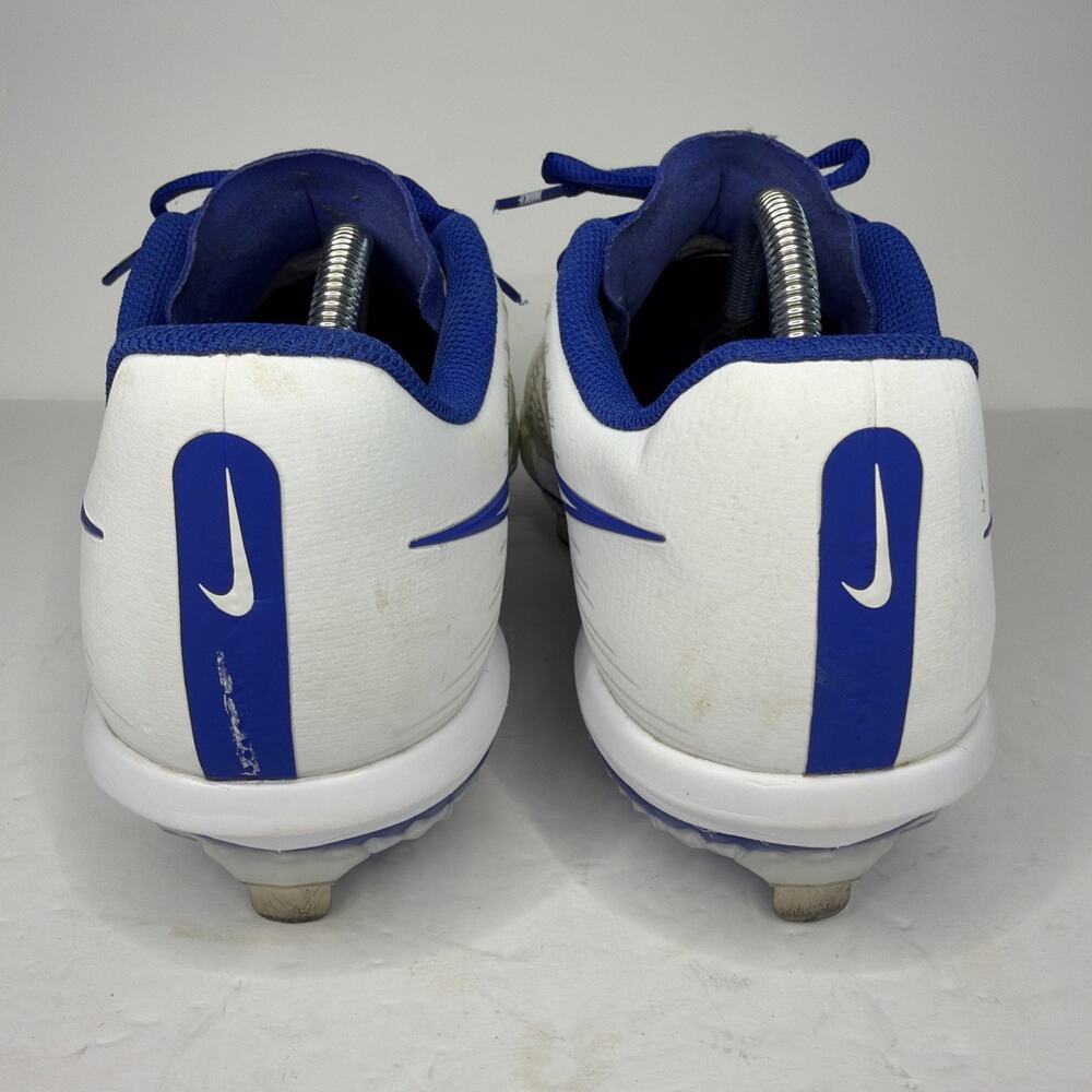 Nike Softball Cleats Lunarlon Hyper Diamond 3 Pro White Blue Women’s 9 Shoes - Picture 6 of 10